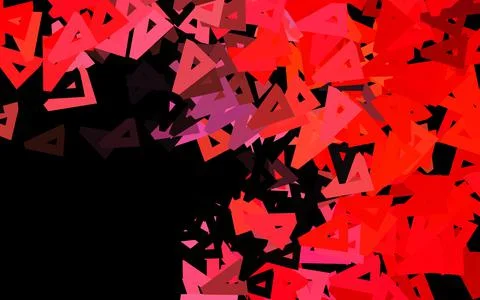 Dark Red vector backdrop with lines, triangles. Stock Illustration