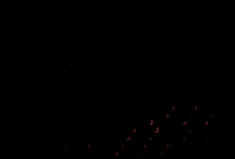 Dark Red vector backdrop with music notes. Illustrazione stock