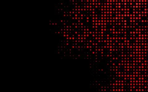 Dark Red vector background with bubbles. Stock Illustration