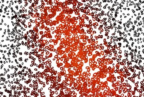 Dark Red vector background with bubbles. Stock Illustration