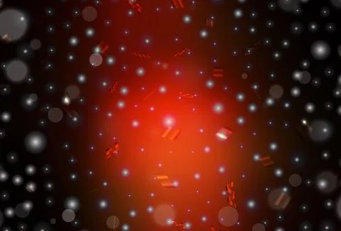 Dark Red vector background with bubbles. Stock Illustration