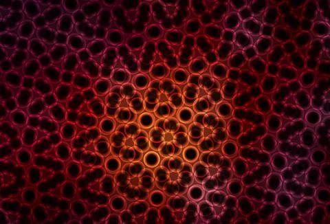 Dark Red vector background with bubbles. Stock Illustration