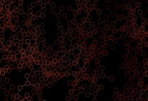 Dark Red vector background with forms of artificial intelligence. Stock Illustration