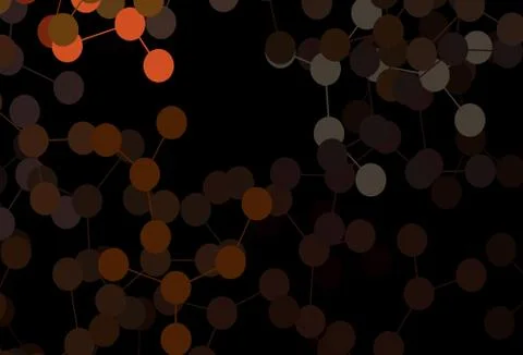 Dark Red vector background with forms of artificial intelligence. Ilustración de archivo
