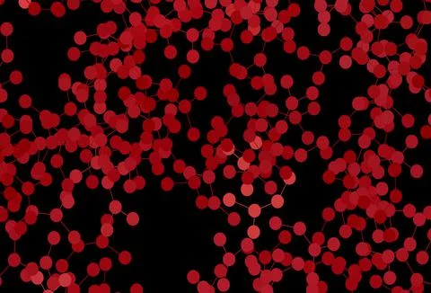 Dark Red vector background with forms of artificial intelligence. イラスト素材