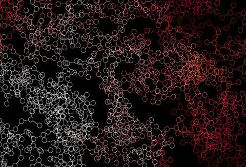 Dark Red vector background with forms of artificial intelligence. イラスト素材