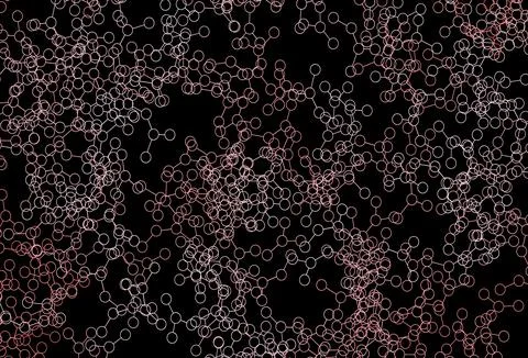 Dark Red vector background with forms of artificial intelligence. Stockillustratie