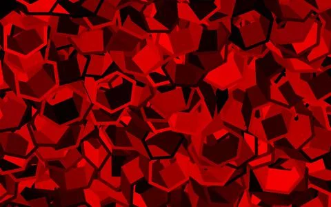 Dark Red vector background with hexagons. イラスト素材