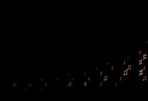 Dark Red vector background with music symbols. イラスト素材