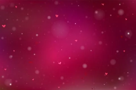 Dark Red vector background with tiny hearts and flakes for Valentines Day 스톡 일러스트