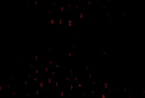 Dark Red vector cover with math elements. Illustrazione stock