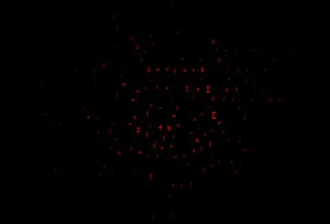 Dark Red vector cover with math elements. 스톡 일러스트