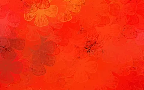 Dark Red vector doodle pattern with trees, branches. Illustrazione stock