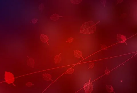 Dark Red vector doodle pattern with trees, branches. Stockillustratie