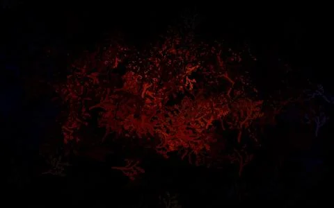 Dark Red vector doodle texture with trees, branches. Stock Illustration