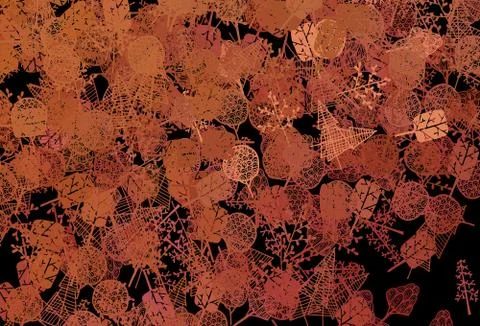 Dark Red vector elegant pattern with trees, branches. Stock Illustration