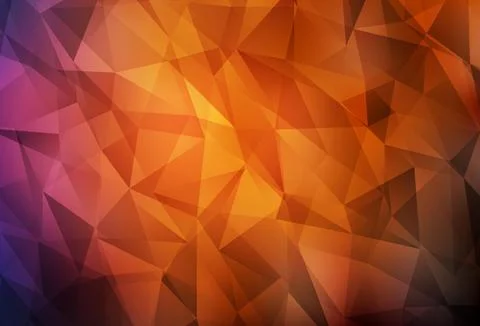 Dark Red vector gradient triangles template. Illustrazione stock