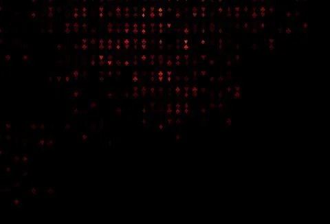 Dark Red vector layout with elements of cards. Stock Illustration