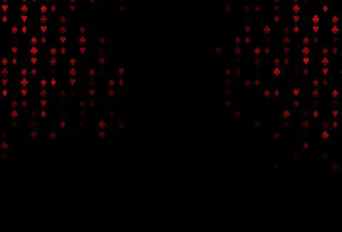 Dark Red vector layout with elements of cards. Illustrazione stock