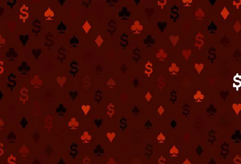 Dark red vector layout with elements of cards. Illustrazione stock