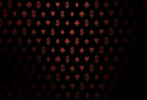 Dark red vector layout with elements of cards. Stockillustratie