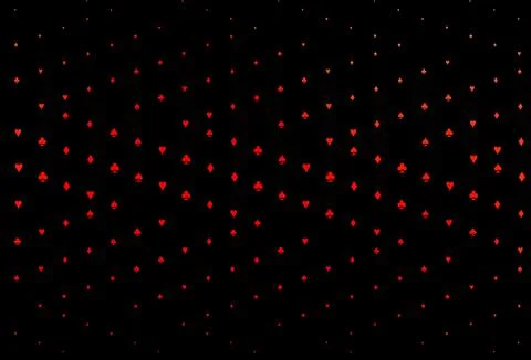 Dark Red vector layout with elements of cards. Stock Illustration