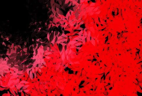 Dark Red vector natural pattern with leaves. Illustrazione stock
