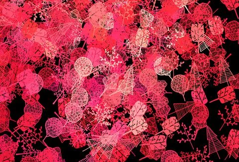 Dark Red vector natural pattern with trees, branches. Stockillustratie