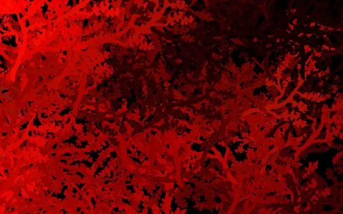 Dark Red vector natural pattern with trees, branches. イラスト素材