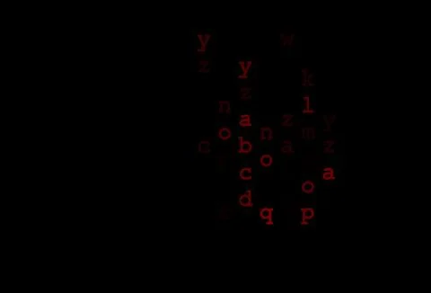 Dark red vector pattern with ABC symbols. Stock Illustration