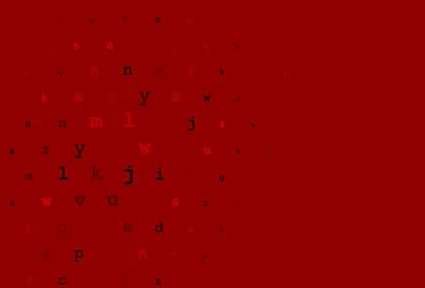 Dark red vector pattern with ABC symbols. Stock Illustration