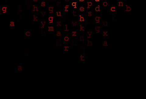 Dark red vector pattern with ABC symbols. Illustrazione stock