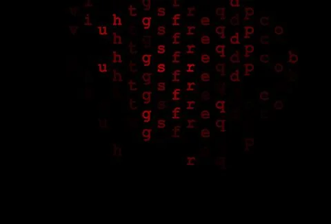 Dark red vector pattern with ABC symbols. Stock Illustration