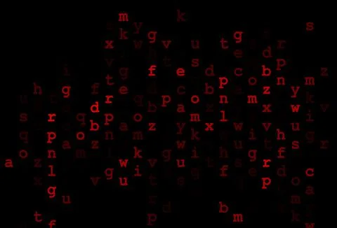 Dark red vector pattern with ABC symbols. Stock Illustration