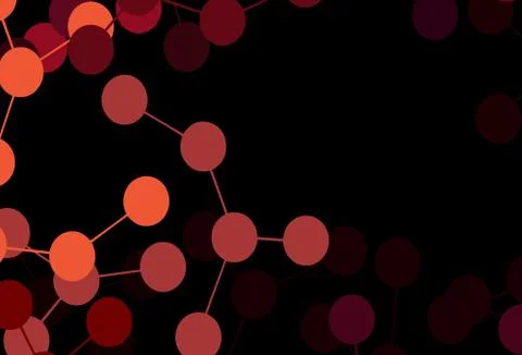 Dark Red vector pattern with artificial intelligence network. Stock Illustration