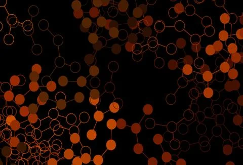 Dark Red vector pattern with artificial intelligence network. 스톡 일러스트