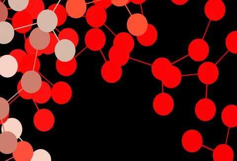 Dark Red vector pattern with artificial intelligence network. イラスト素材