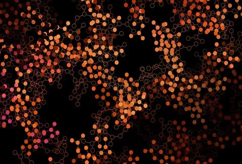 Dark Red vector pattern with artificial intelligence network. Stock Illustration