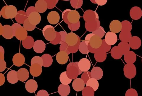 Dark Red vector pattern with artificial intelligence network. 스톡 일러스트