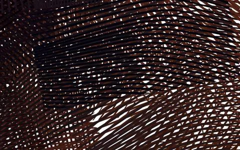 Dark Red vector pattern with bent lines. Stock Illustration