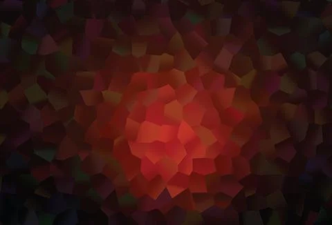 Dark Red vector pattern with colorful hexagons. Stockillustratie