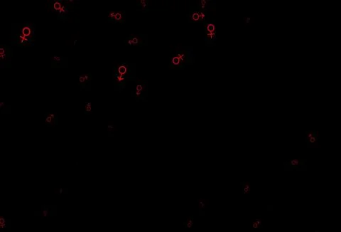Dark red vector pattern with gender elements. Illustrazione stock