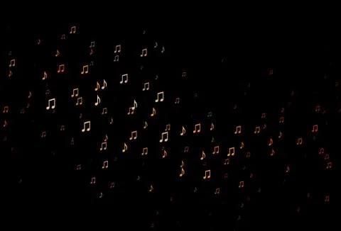 Dark Red vector pattern with music elements. Stockillustratie