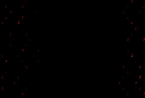 Dark Red vector pattern with music elements. Illustrazione stock