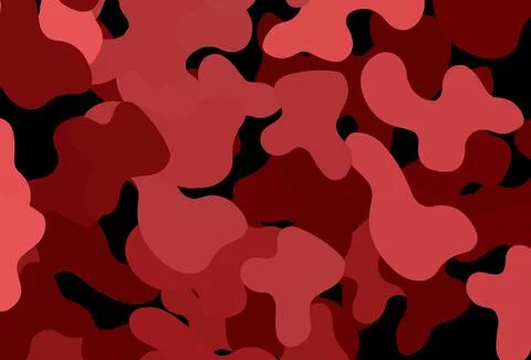 Dark Red vector pattern with random forms. Illustrazione stock