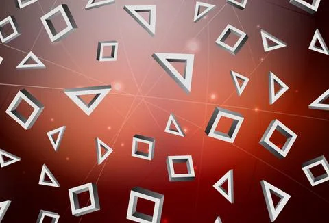 Dark Red vector pattern in square style. 스톡 일러스트