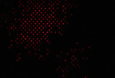 Dark red vector pattern with symbol of cards. Stock Illustration