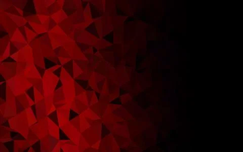 Dark Red vector polygon abstract backdrop. Illustrazione stock
