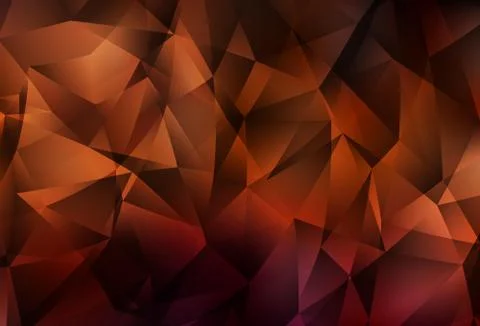 Dark Red vector shining triangular layout. Ilustração Stock