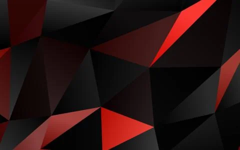 Dark Red vector shining triangular pattern. Stockillustratie